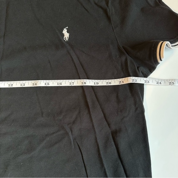 Polo Ralph Lauren Men’s T-Shirt XL Black White Trim Custom Slim Fit 100% Cotton - Picture 4 of 6